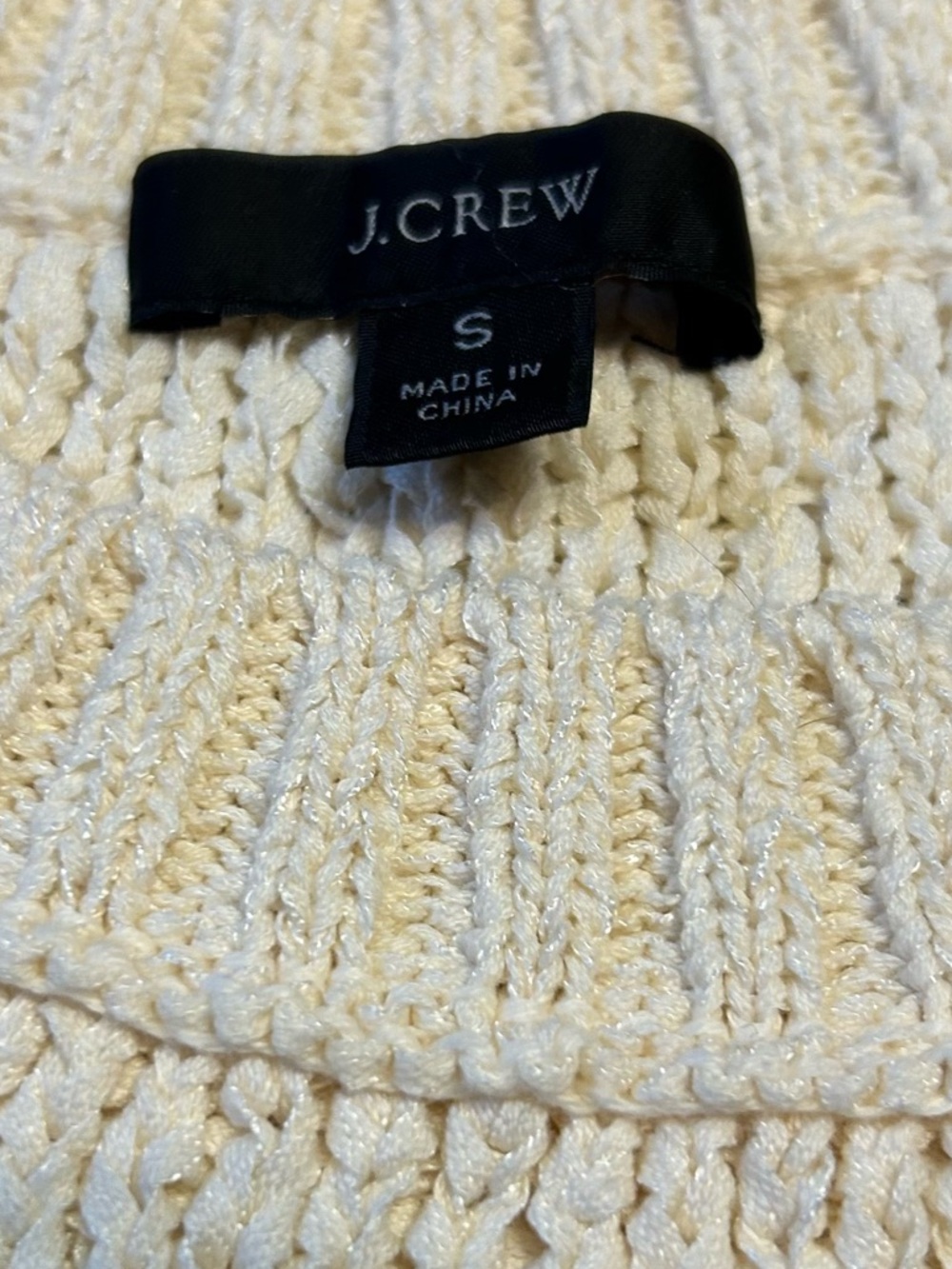 J. Crew Cream Textured Sleeveless Crewneck Sweater - Picture 2 of 8